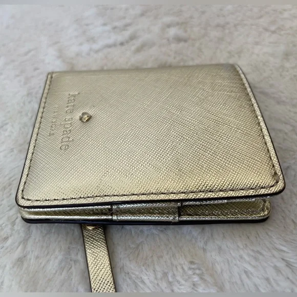 Kate Spade ♠️ metallic compact Wallet EUC - Picture 8 of 10